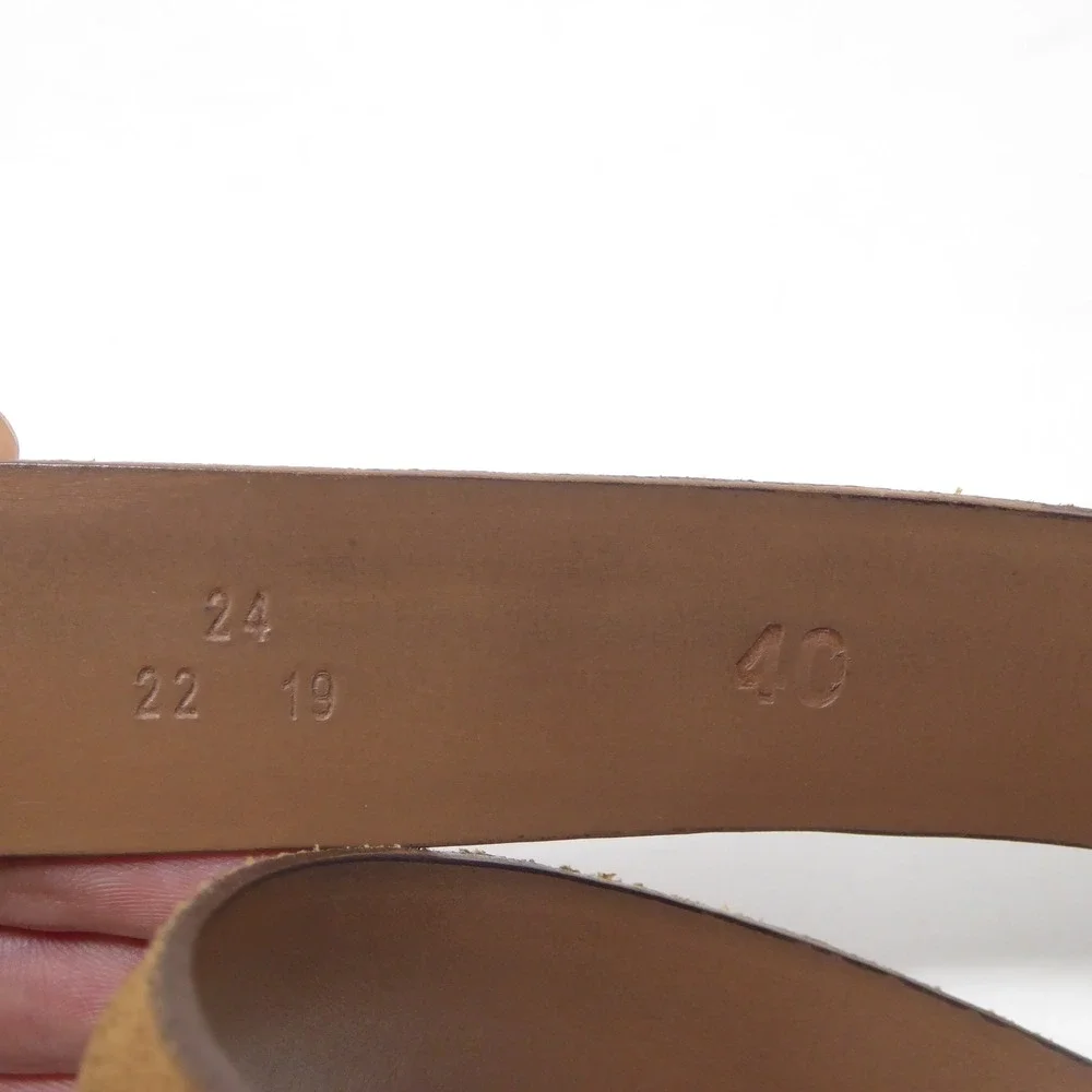 Thursday Boot Co Mens Suede Waist Belt Brown Leather Casual Silver Buckle 40